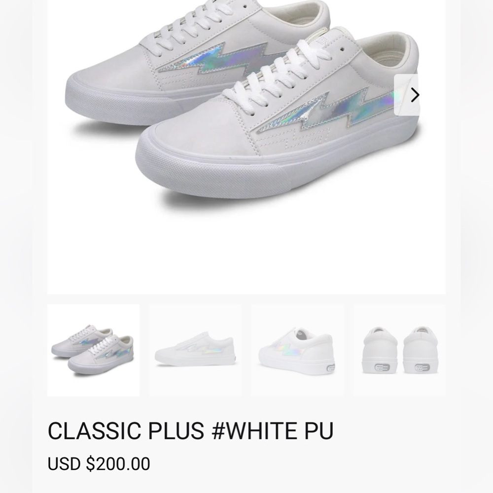 NIB: unisex, classic plus white leather authentic. Very stylish!